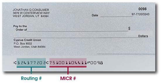 Check Image Routing MICR Number | Nebo Credit Union